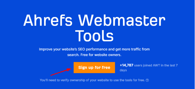 Click The Sign Up for Free Button Click The Sign Up for Free Button