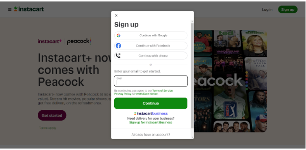 Sign Up To Instacart Sign Up To Instacart