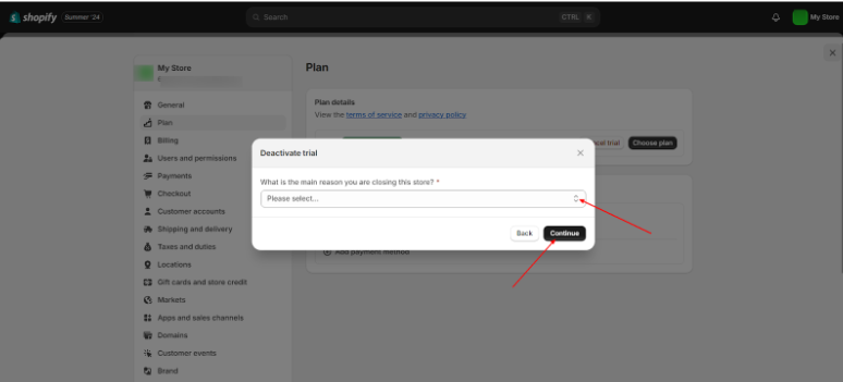 Drop-down Menu & Click Continue Drop-down Menu & Click Continue