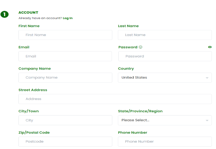 Fill Your Account Details Fill Your Account Details
