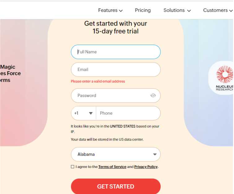 Get Start With Your 15 Day Free Trial