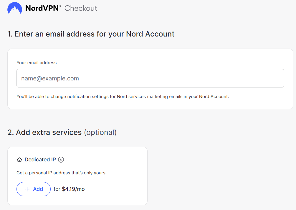 Create A New NordVPN Account