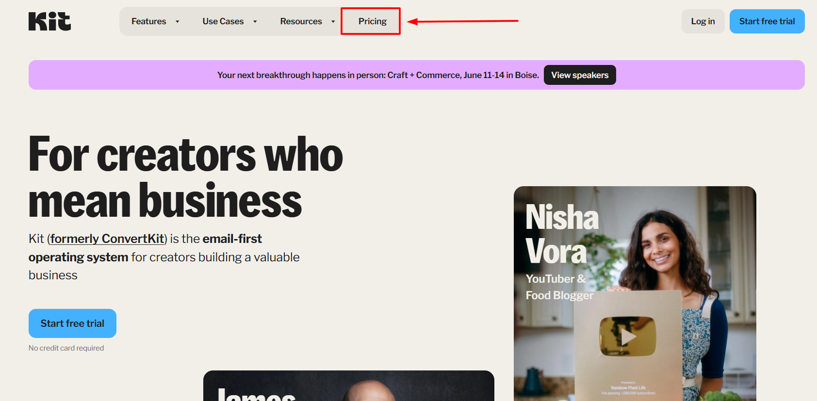 Click On Its Pricing Option