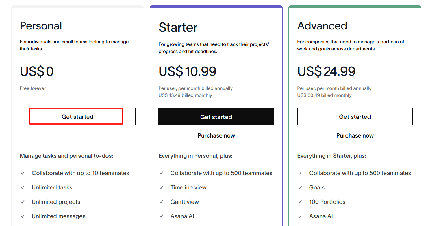 Click On The Get Started