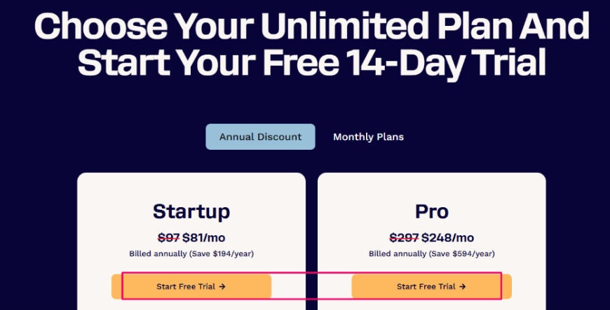 ClickFunnels Website & Click On Start Free Trial