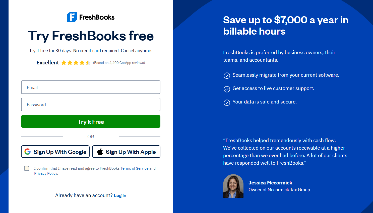 Try FreshBooks Free