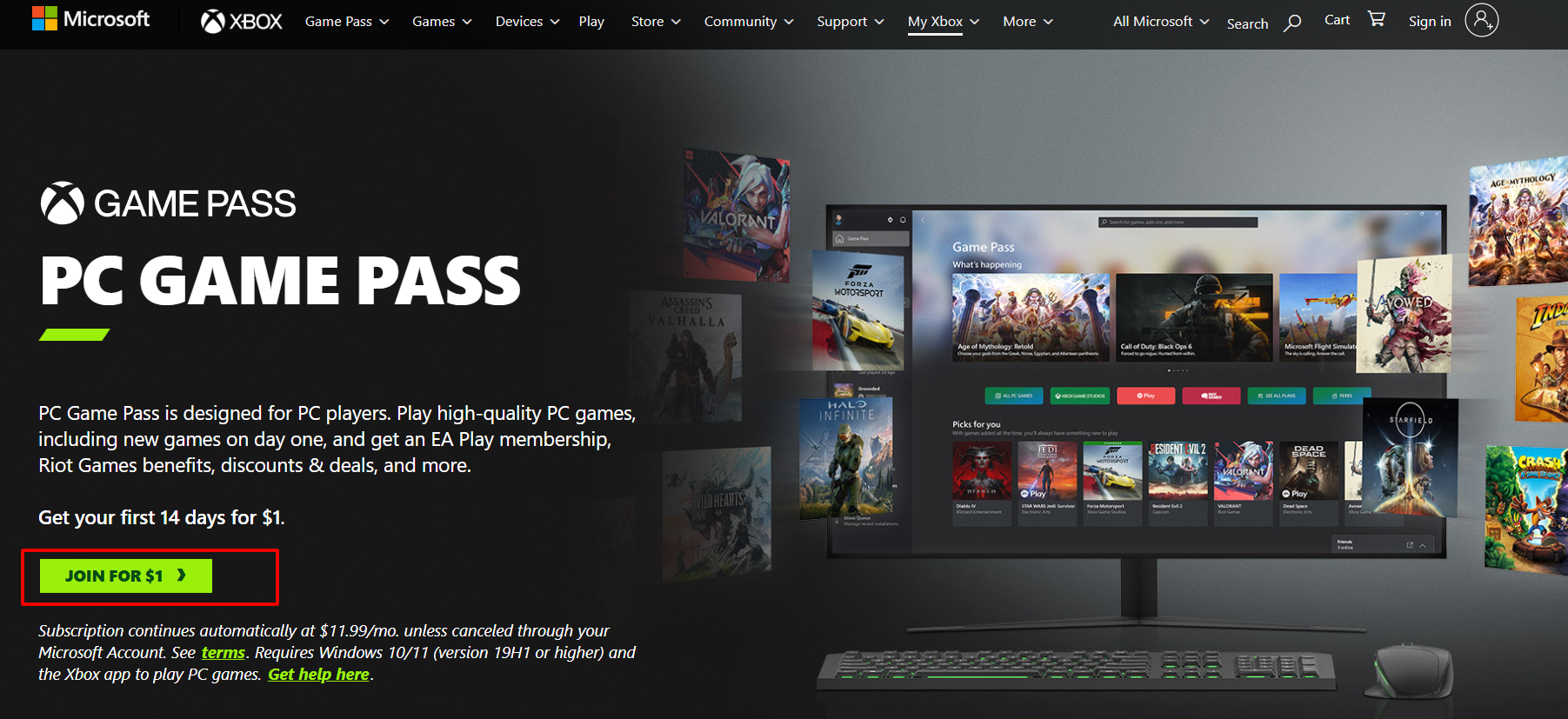 Xbox Game Pass Official Website