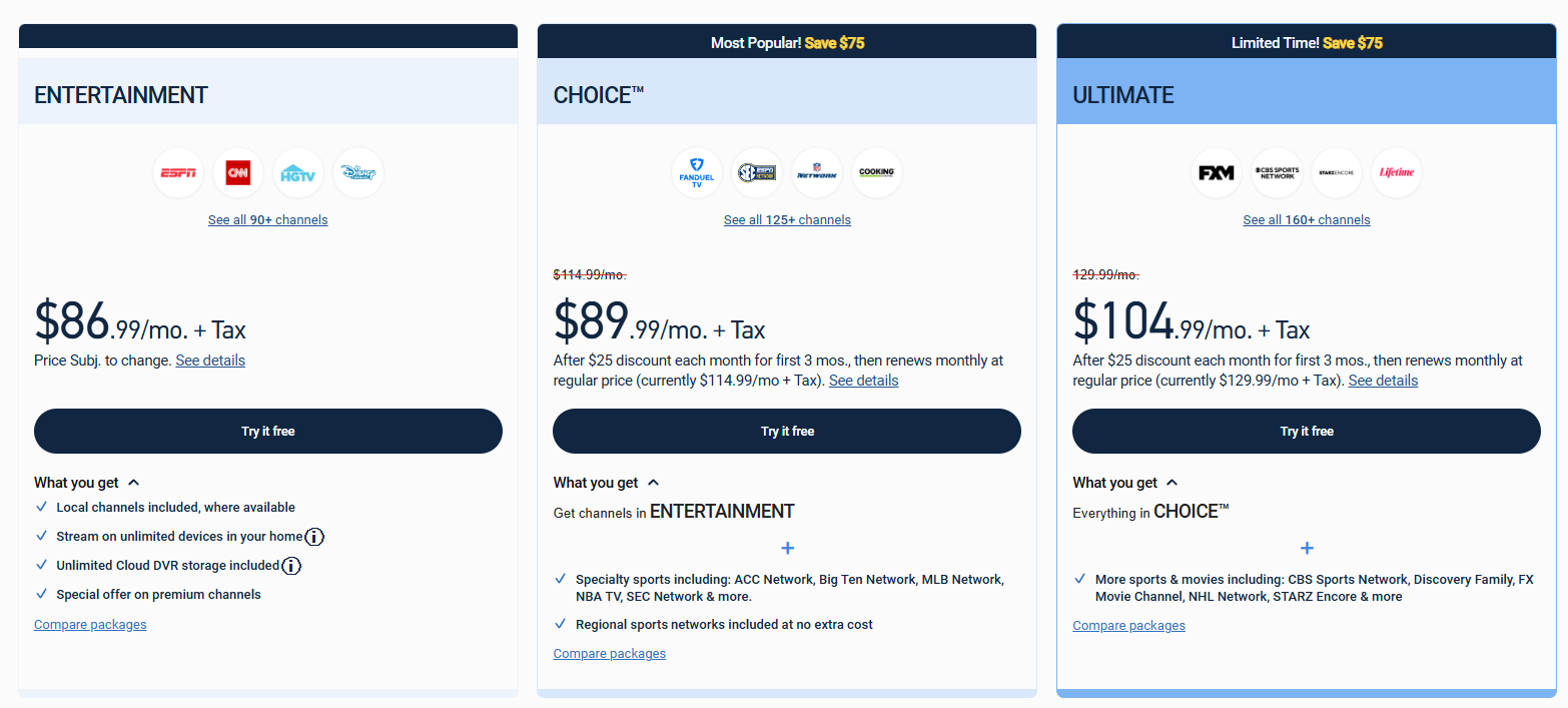 DirecTV Pricing & Plans