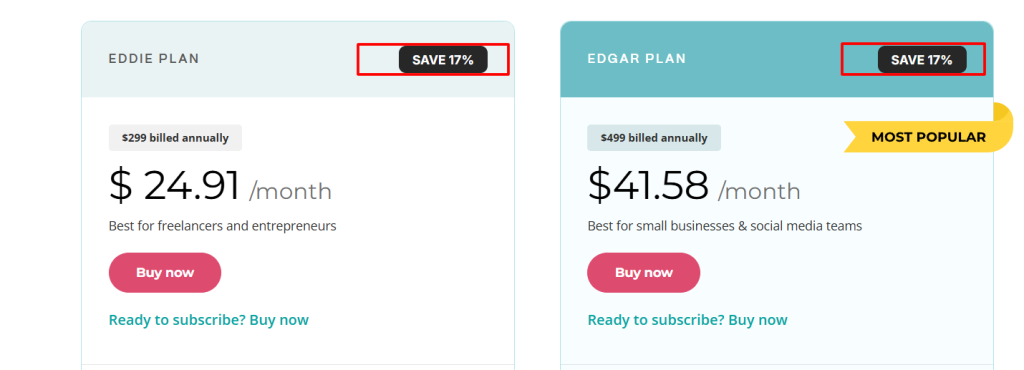 MeetEdgar Discount