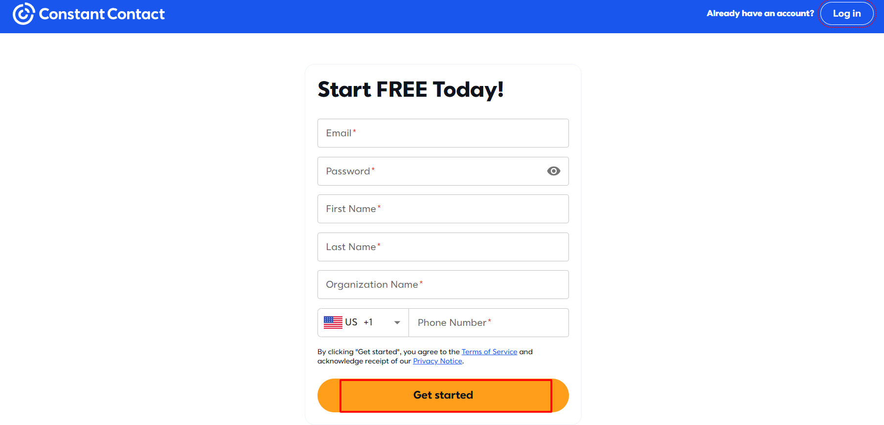 Create Your Constant Contact Account