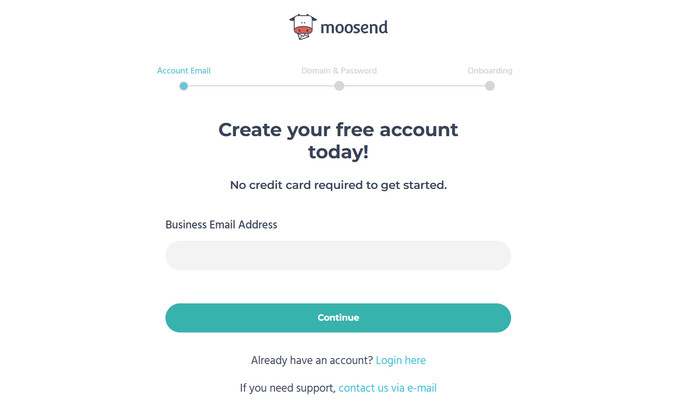 Enter Your Business Email & Click On The Continue