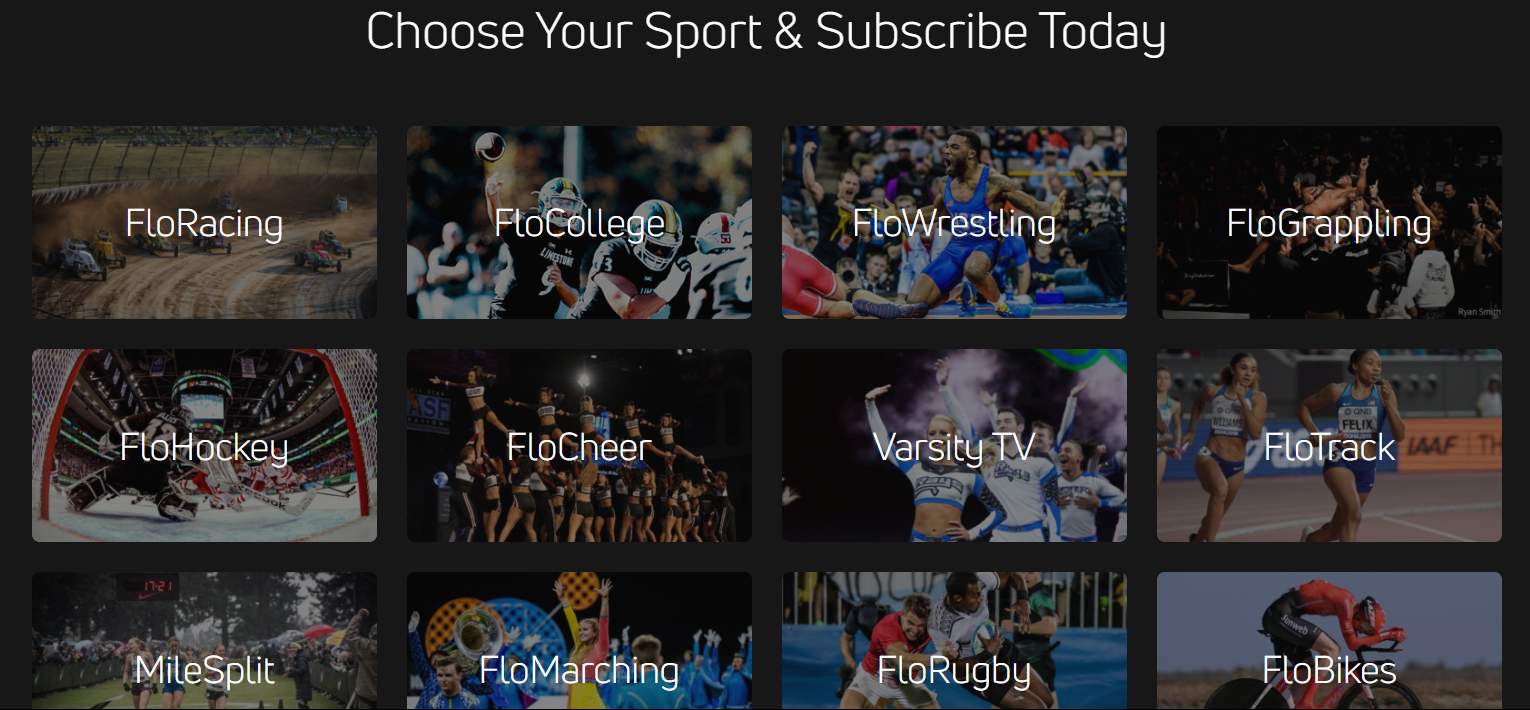 FloSports Sport Page
