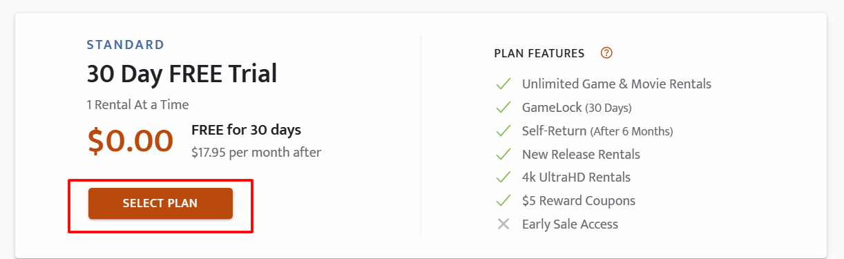 GameFly Subscription Plans