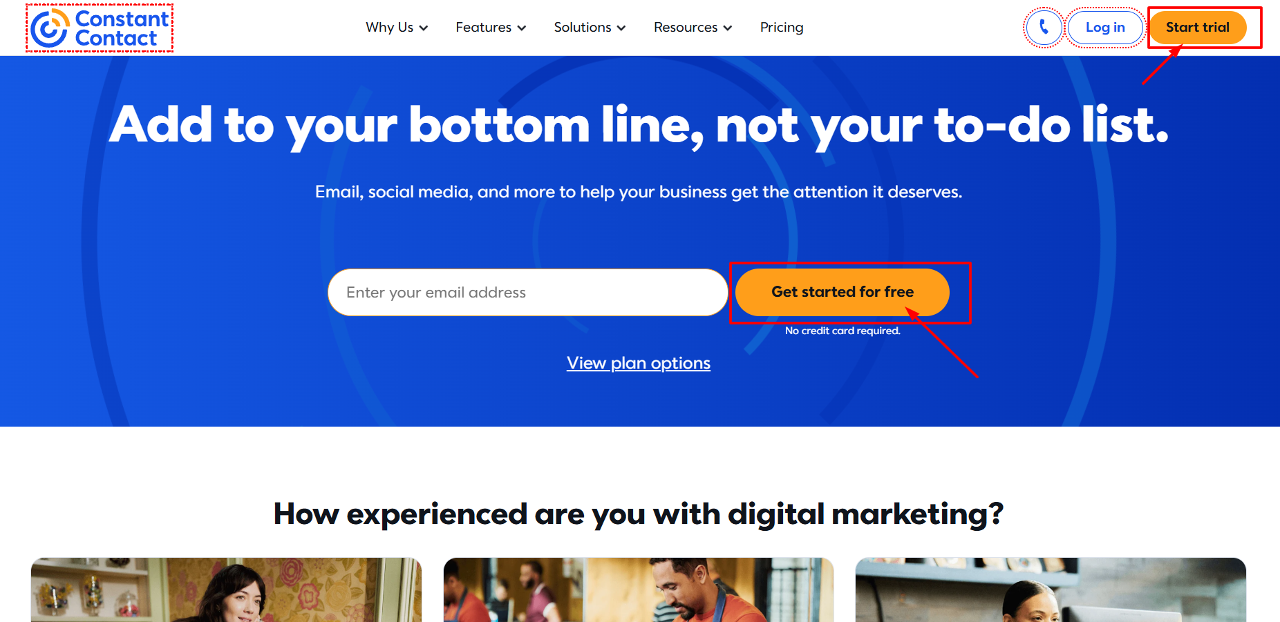 Go To The Constant Contact Signup Page