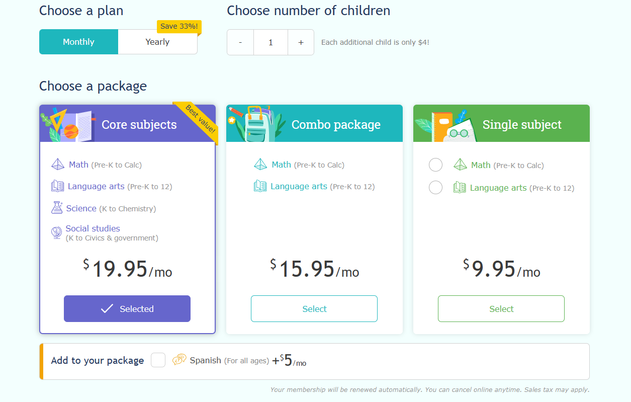 IXL Pricing Plans