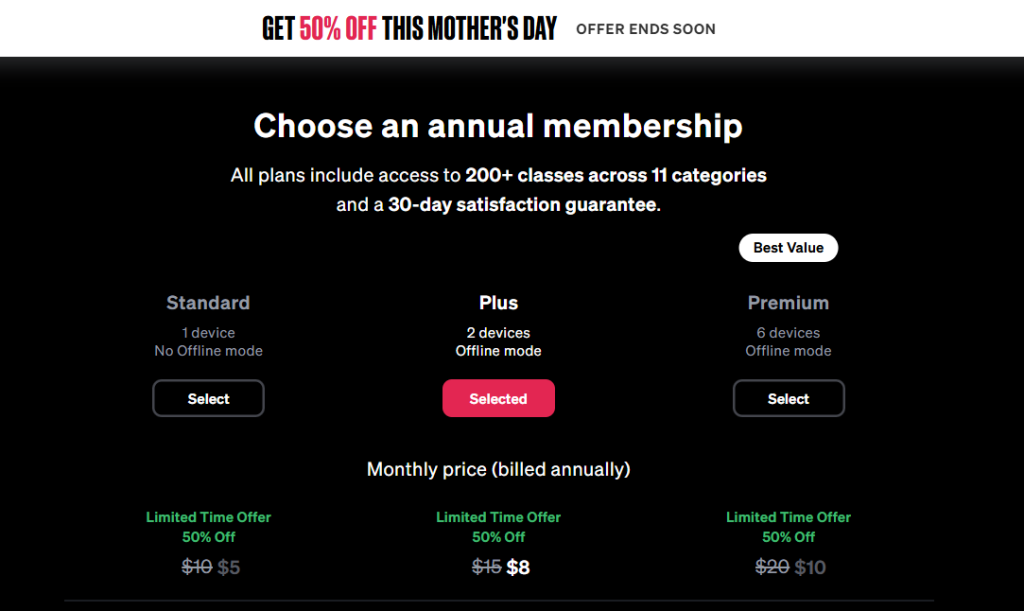 Masterclass Discount