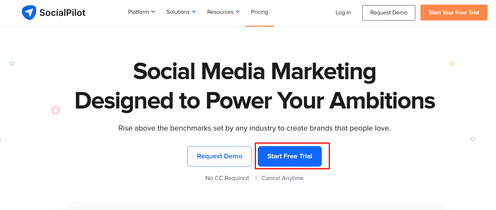 SocialPilot Homepage