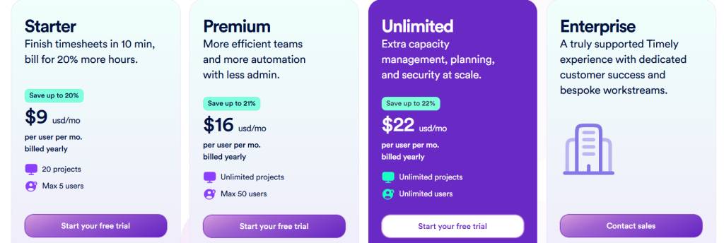 Timely Plans And Pricing