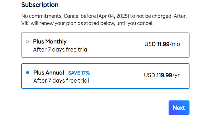 Viki 17% Discount