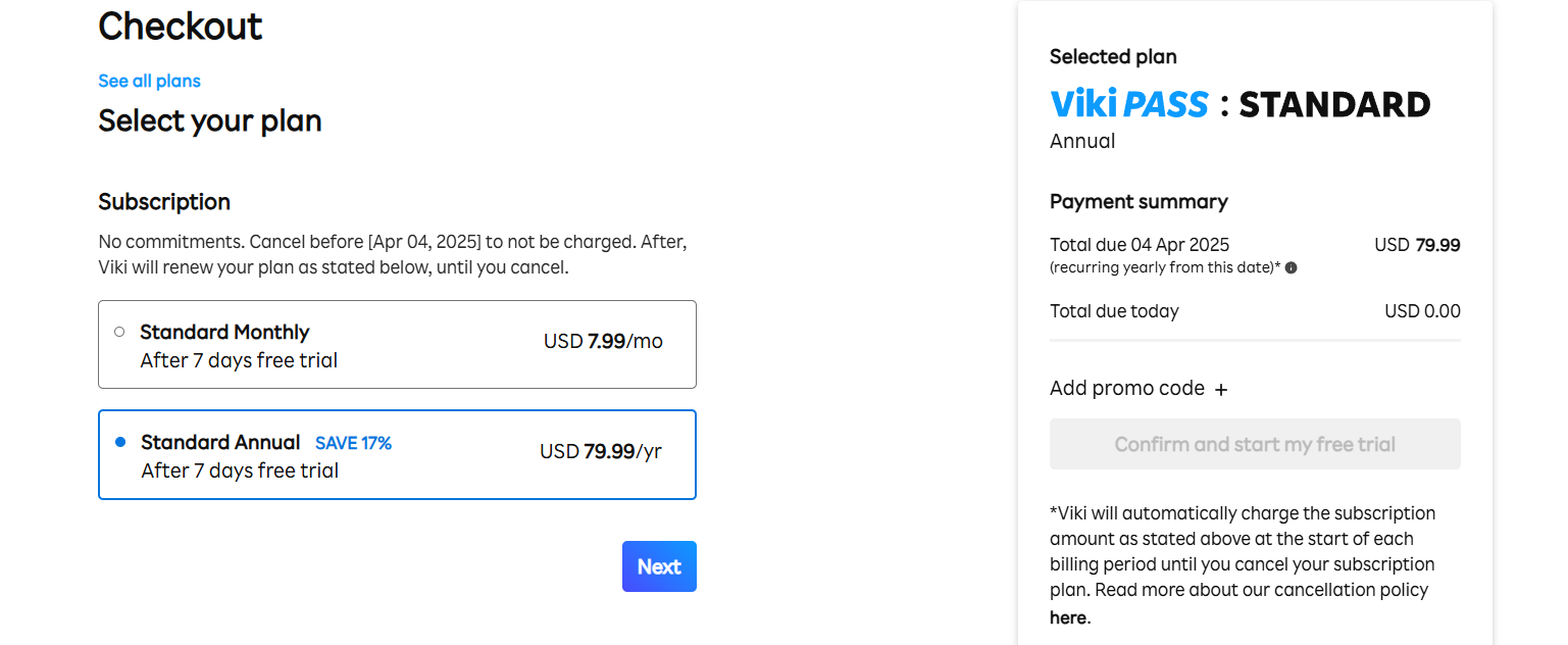 Viki Pass Plus Page
