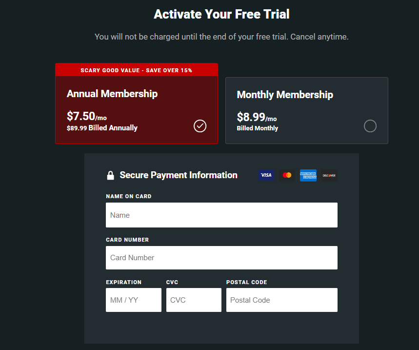 Select a Subscription Plan
