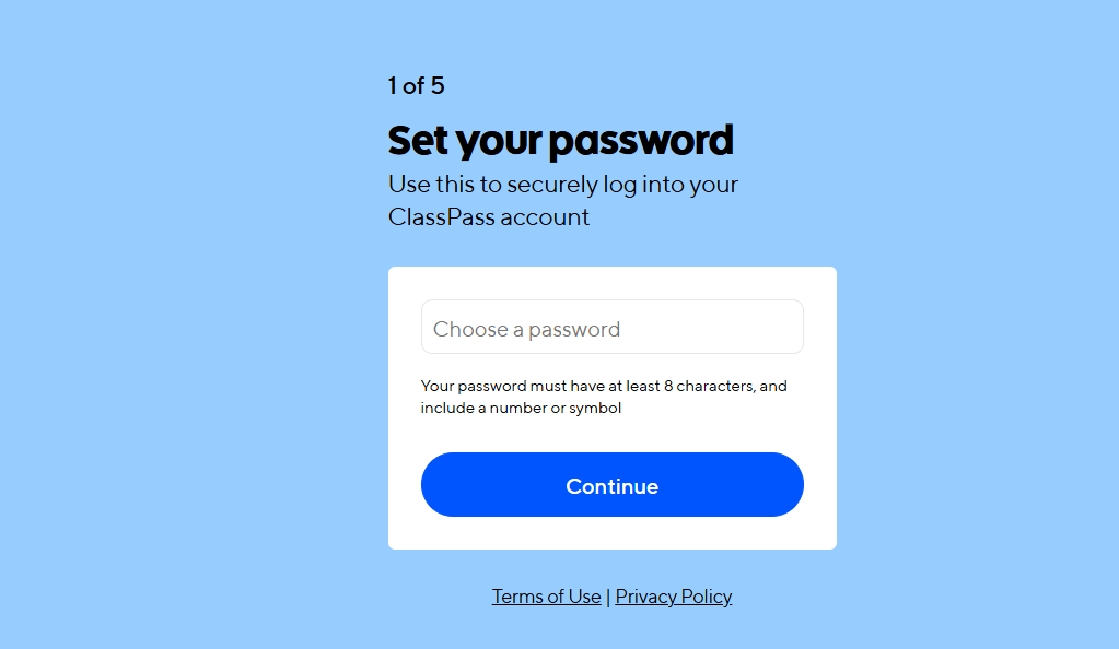 Set Up A Password