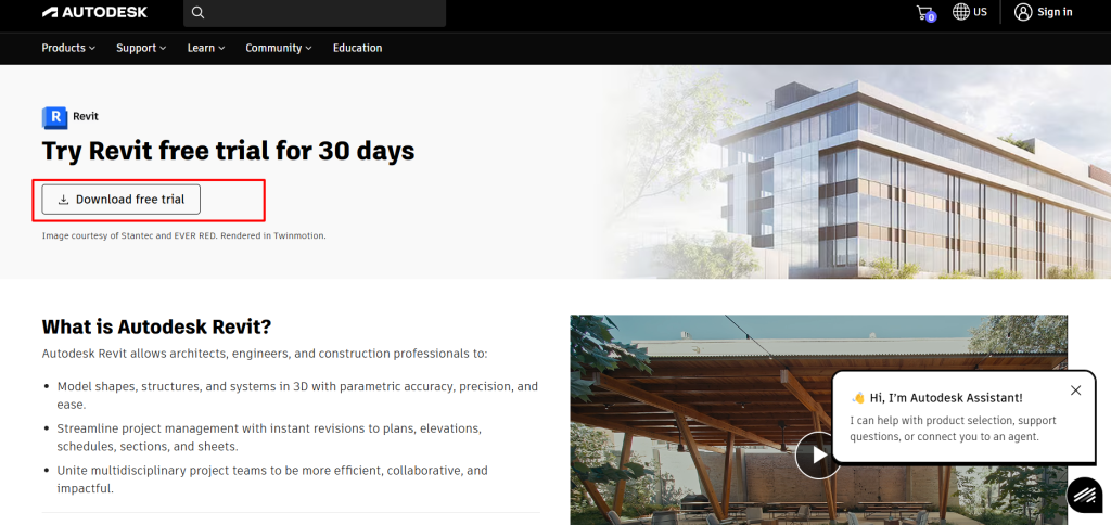 Autodesk Revit Homepage