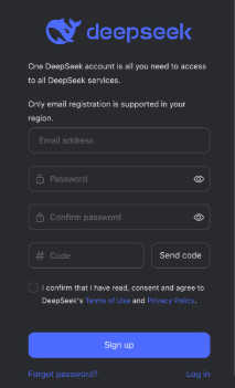 DeepSeek login