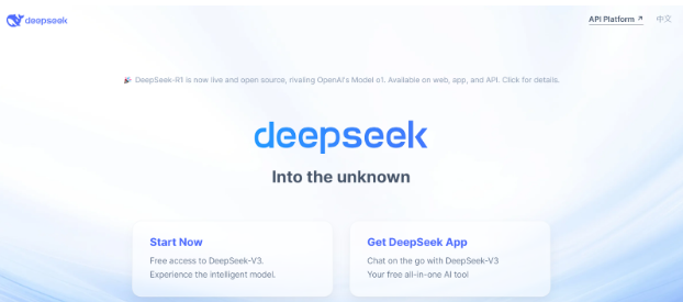 DeepSeek website