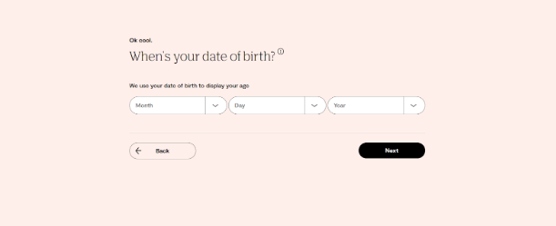 Enter your Birth Date