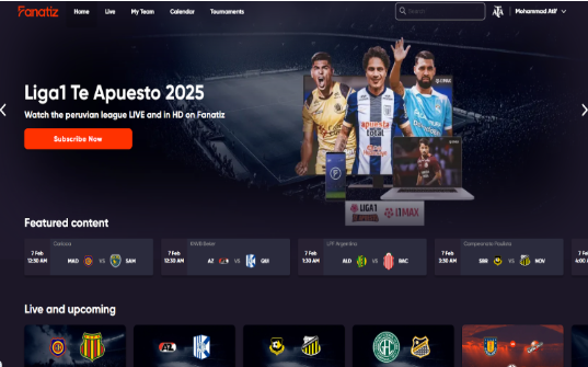 Fanatiz Website Free trial Access