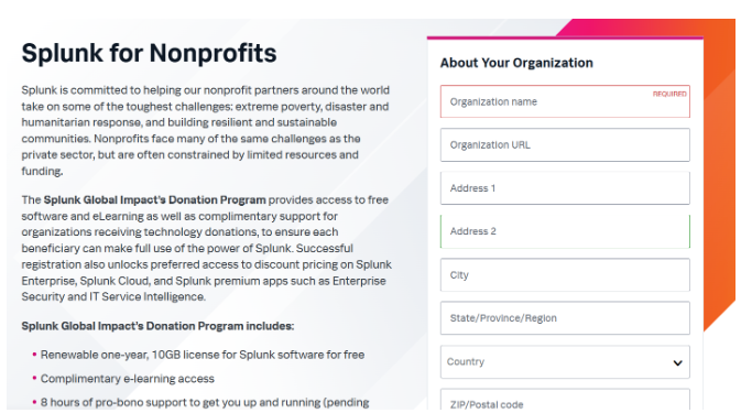 Splunk For Non Profits