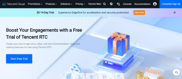 Tencent Cloud website