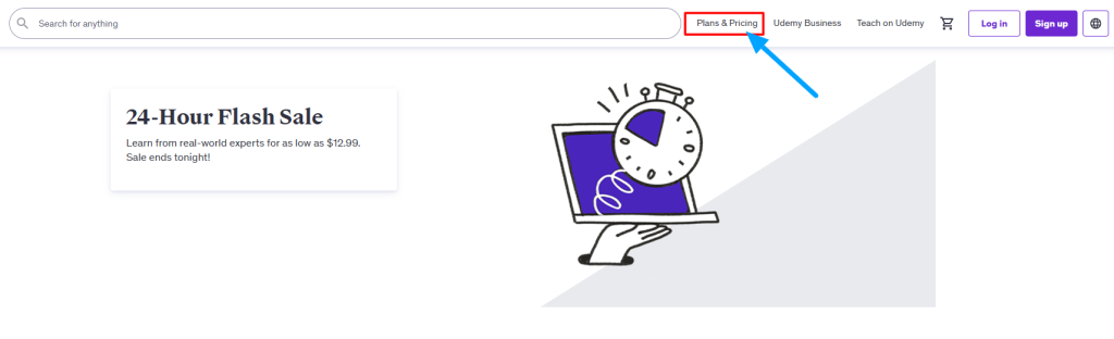 Udemy official website