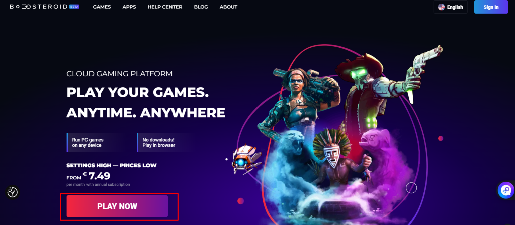 Boosteroid website