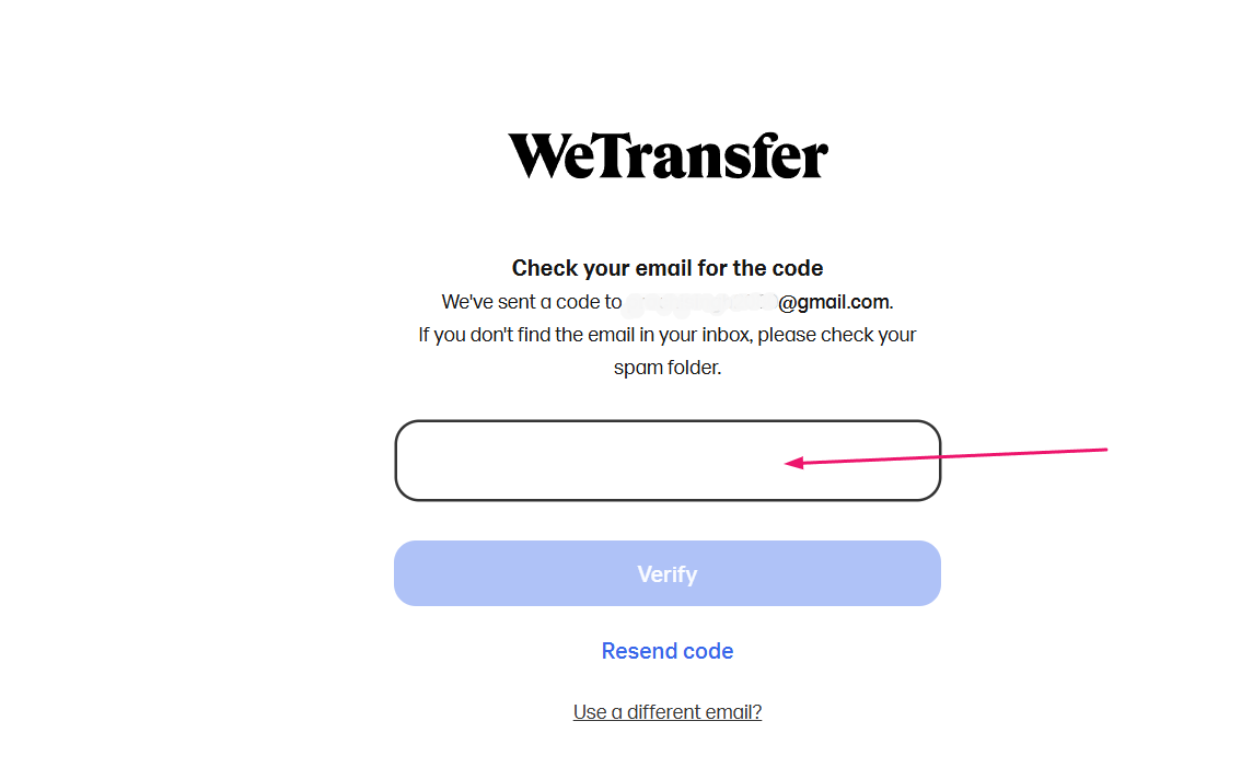 Enter The Verification Code