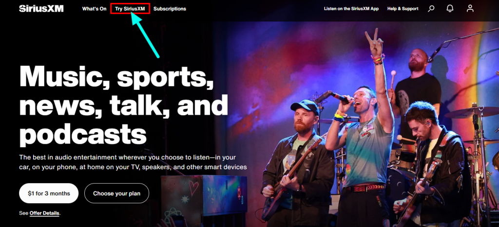 SiriusXM Homepage