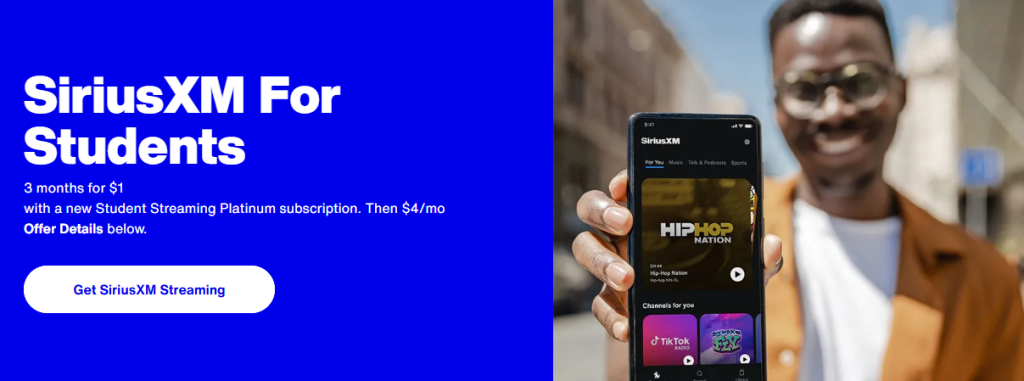 SiriusXM Student Discount