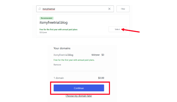 Start with WordPress free site