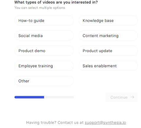 Synthesia Video Options