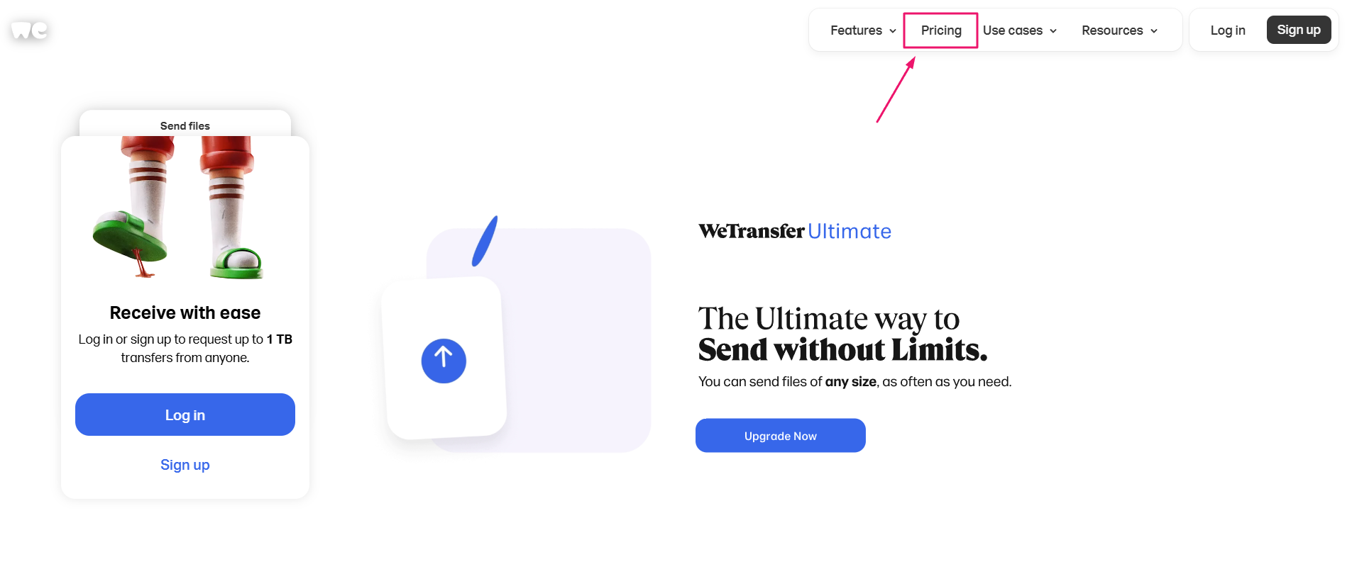 WeTransfer Website