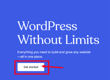 WordPress Get Started Button