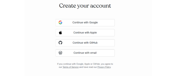 WordPress Sign up