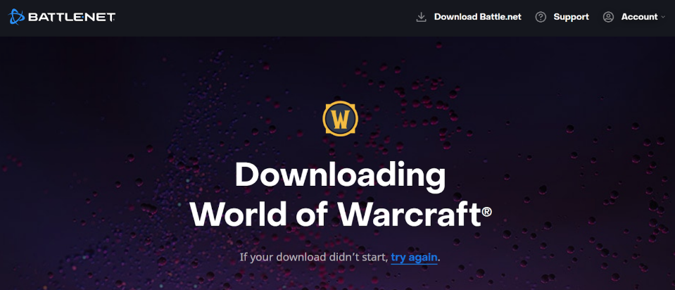 World of Warcraft Downloading Page