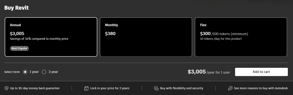 Autodesk Revit Pricing Plans
