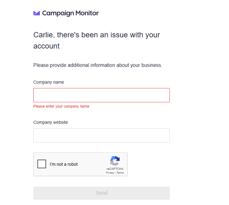 Campaign Monitor Review Account