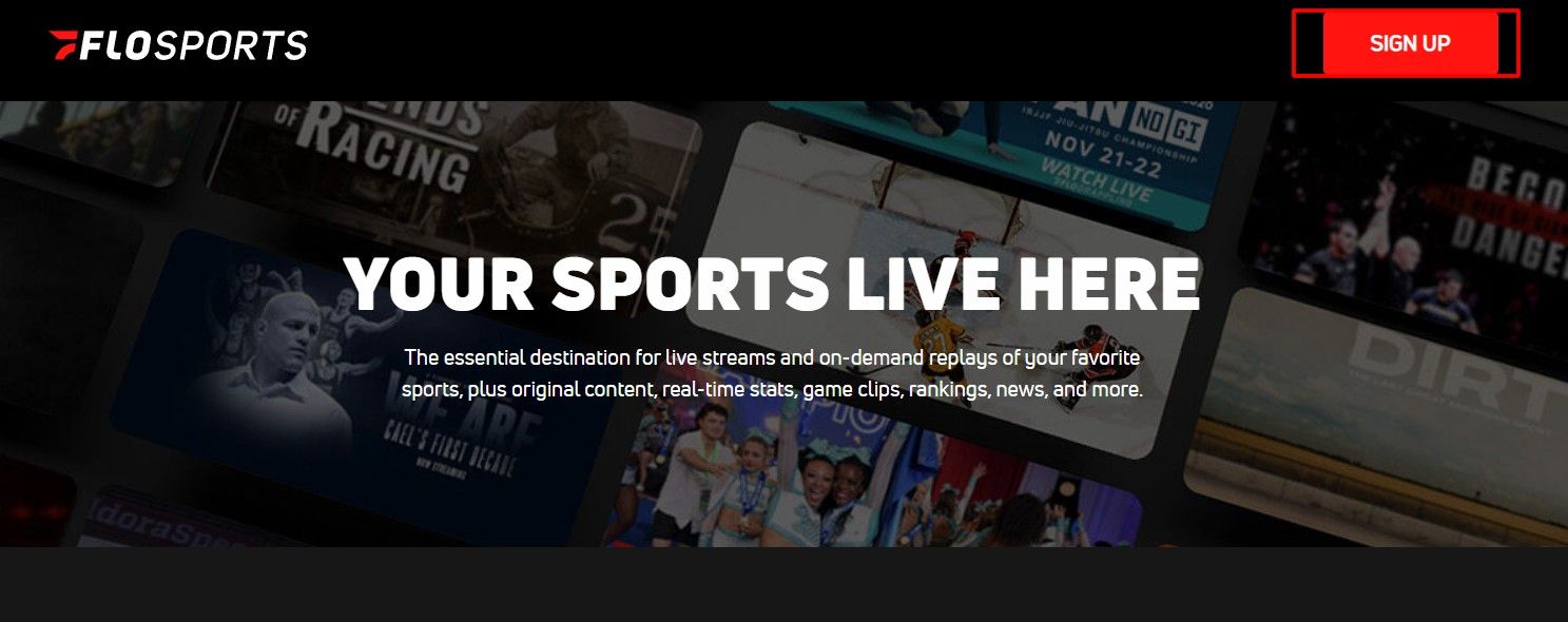 FloSports Homepage