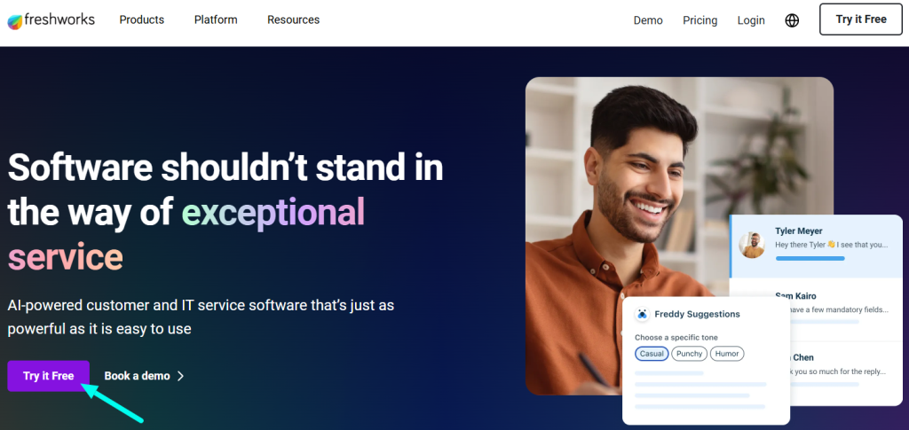 Freshworks Homepage