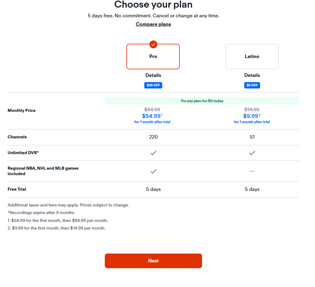 Fubo TV Free Trial Plans