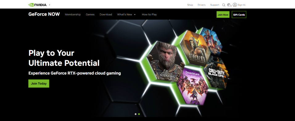 GeForce Now official website
